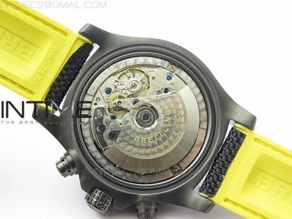 Avenger Bandit Titanium DLC B50 Best Edition Black Dial on Black/Yellow Gummy strap A7750 - Image 24