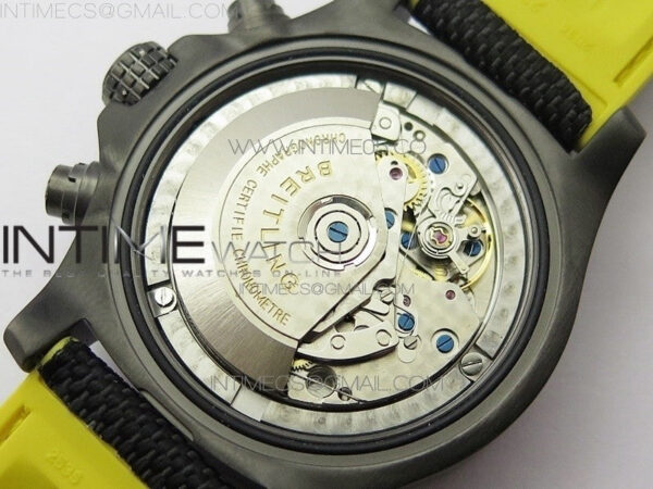 Avenger Bandit Titanium DLC B50 Best Edition Black Dial on Black/Yellow Gummy strap A7750 - Image 26