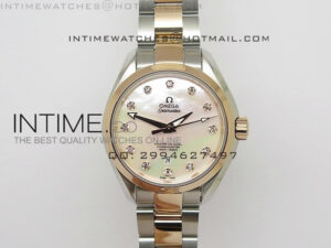 AQUA TERRA 150M SS/RG White MOP dial Ladies 1:1 Miyota 8520