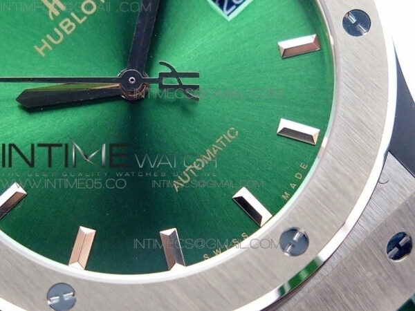 Classic Fusion 42mm RG B50F Green Dial On Green Gummy Strap A2892 - Image 5
