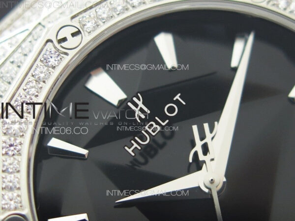 Classic Fusion Orlinski SS Full Real Diamonds B50F 1:1 Best Edition Black Faceted Dial on Black Rubber Strap A2892 - Image 7