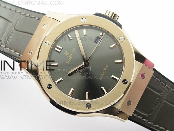 Classic Fusion 42mm RG B50F Gray Dial On Black Gummy Strap A2892 - Image 2