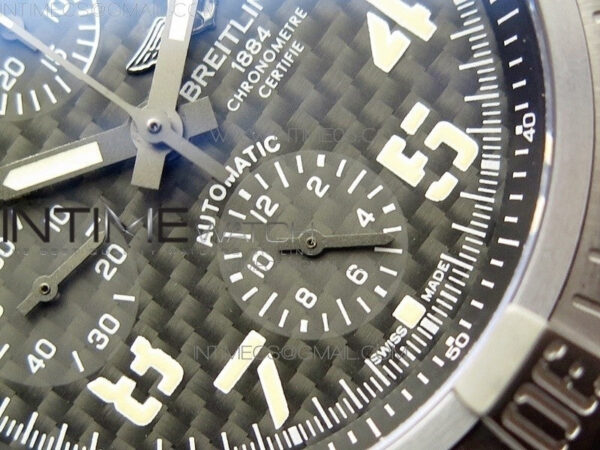 Avenger Bandit Titanium DLC B50 Best Edition Gray Carbon Dial on Green Nylon Strap A7750 - Image 5
