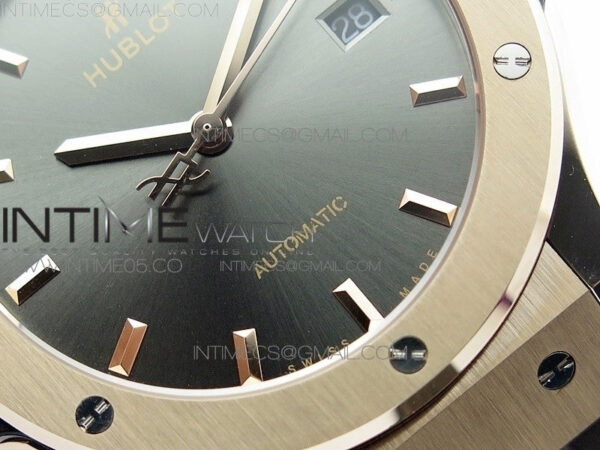 Classic Fusion 42mm RG B50F Gray Dial On Black Gummy Strap A2892 - Image 5