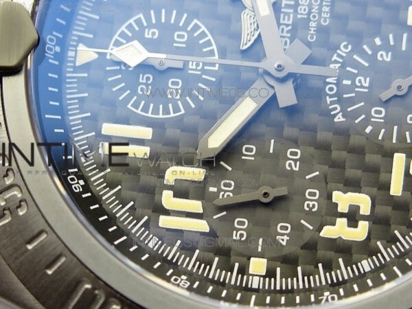 Avenger Bandit Titanium DLC B50 Best Edition Gray Carbon Dial on Green Nylon Strap A7750 - Image 6