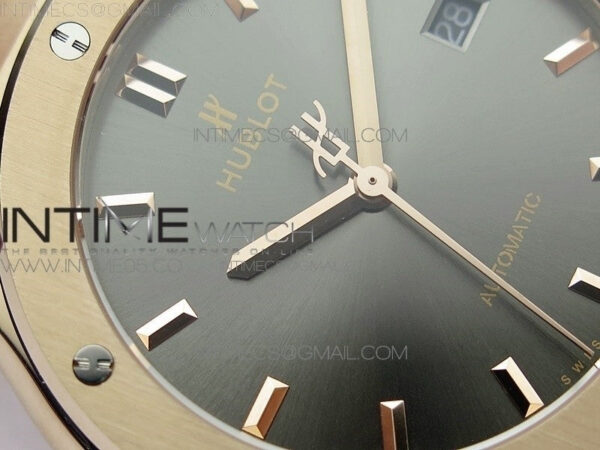 Classic Fusion 42mm RG B50F Gray Dial On Black Gummy Strap A2892 - Image 6