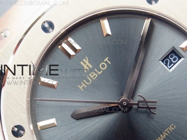 Classic Fusion 42mm RG B50F Gray Dial On Black Gummy Strap A2892 - Image 7