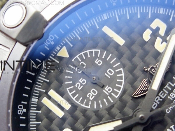 Avenger Bandit Titanium DLC B50 Best Edition Gray Carbon Dial on Green Nylon Strap A7750 - Image 7