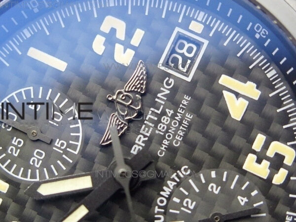 Avenger Bandit Titanium DLC B50 Best Edition Gray Carbon Dial on Green Nylon Strap A7750 - Image 8