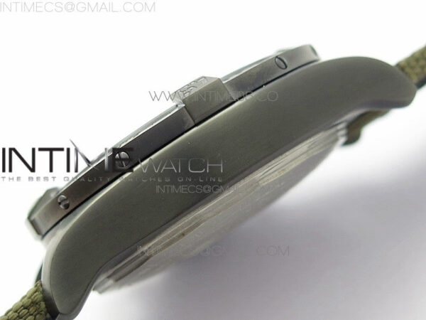 Avenger Bandit Titanium DLC B50 Best Edition Gray Carbon Dial on Green Nylon Strap A7750 - Image 11