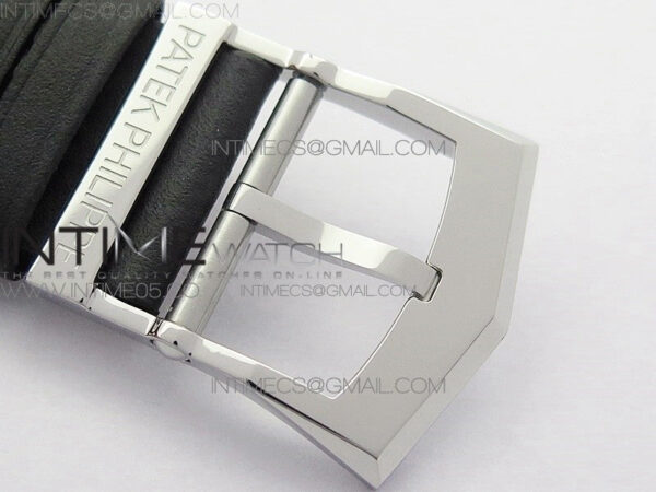 Calatrava 5524 Pilot Travel Time RG GRF Black Dial on Black Leather Strap A324 V2 - Image 18