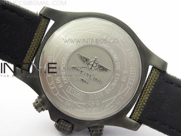 Avenger Bandit Titanium DLC B50 Best Edition Gray Carbon Dial on Green Nylon Strap A7750 - Image 18