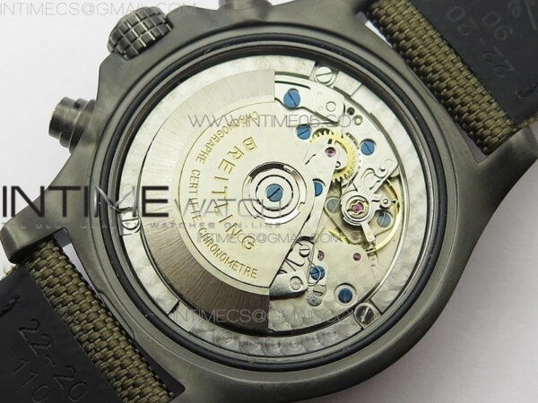 Avenger Bandit Titanium DLC B50 Best Edition Gray Carbon Dial on Green Nylon Strap A7750 - Image 22