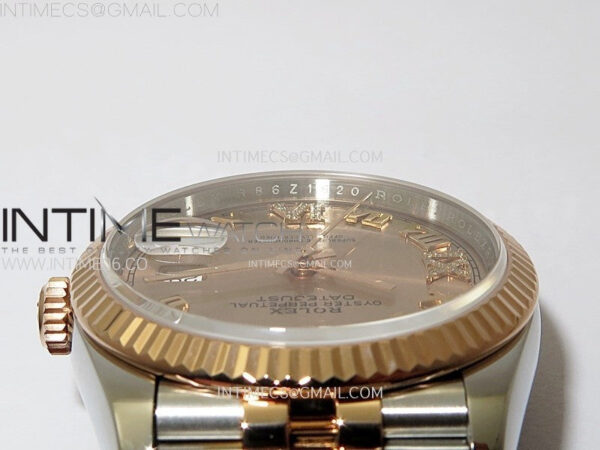 DateJust 36 SS 126231 904L SS/RG VSF 1:1 Best Edition Rose Gold Dial Roman Markers on Jubilee Bracelet VS3235 - Image 12