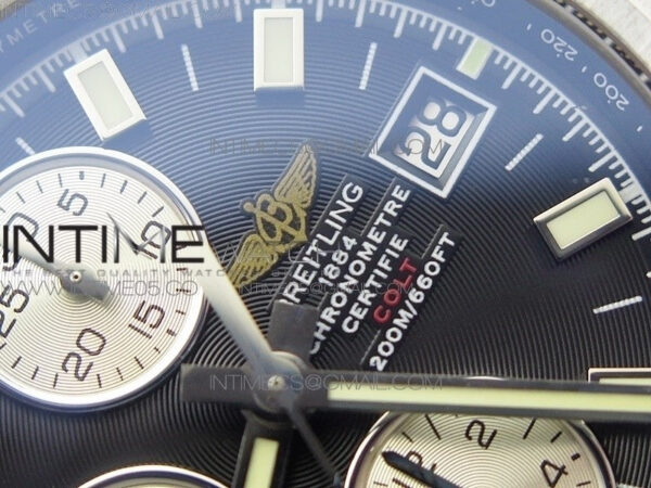 Avenger Chronograph 43mm SS B12F Best Edition Black Dial on SS Bracelet A7750 - Image 9