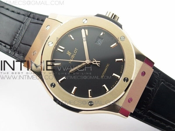 Classic Fusion 42mm RG B50F Black Dial On Black Gummy Strap A2892 - Image 2