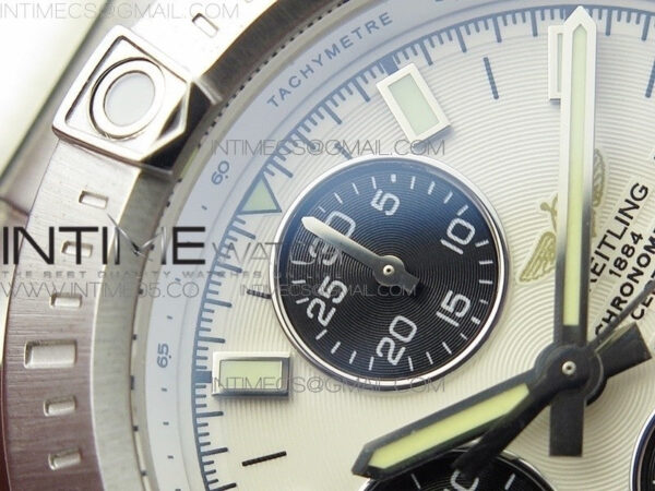 Avenger Chronograph 43mm SS B12F Best Edition White Dial on SS Bracelet A7750 - Image 8