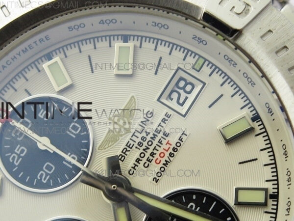 Avenger Chronograph 43mm SS B12F Best Edition White Dial on SS Bracelet A7750 - Image 9