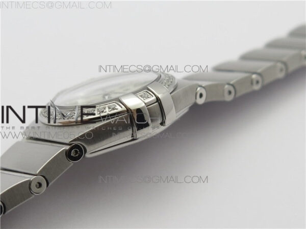 Constellation Ladies 27mm K11F 1:1 Best Edition SS Diamonds Bezel White MOP Dial Stick Markers on SS Bracelet ETA Quartz - Image 9