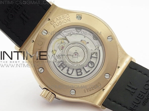Classic Fusion 42mm RG B50F Black Dial On Black Gummy Strap A2892 - Image 18
