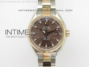 AQUA TERRA 150M SS/RG Brown textured dial Ladies 1:1 Miyota 8520