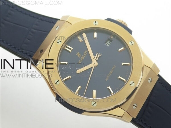 Classic Fusion 45mm RG WWF 1:1 Best Edition Blue Dial on Blue Gummy Strap A2892 - Image 2