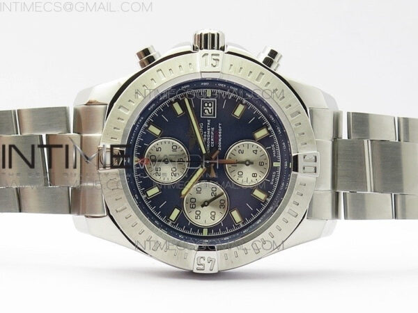 Avenger Chronograph 43mm SS B12F Best Edition Blue Dial on SS Bracelet A7750 - Image 3