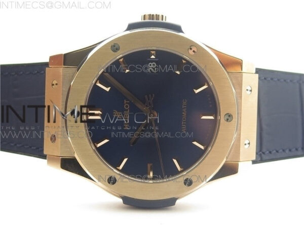 Classic Fusion 45mm RG WWF 1:1 Best Edition Blue Dial on Blue Gummy Strap A2892 - Image 3
