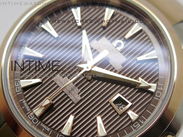 AQUA TERRA 150M SS/RG Brown textured dial Ladies 1:1 Miyota 8520 - Image 5
