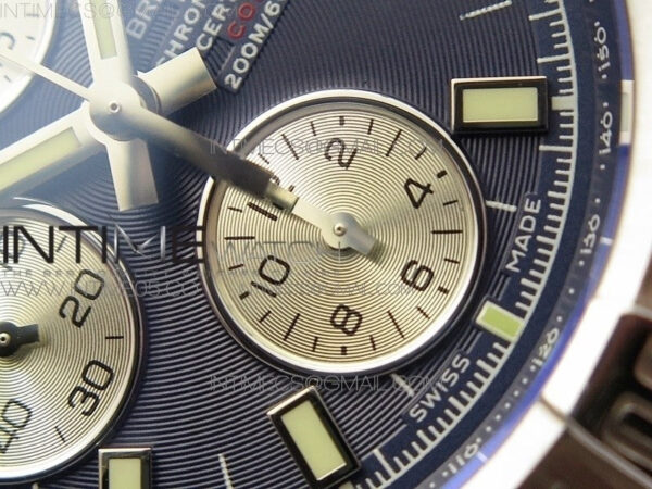 Avenger Chronograph 43mm SS B12F Best Edition Blue Dial on SS Bracelet A7750 - Image 5