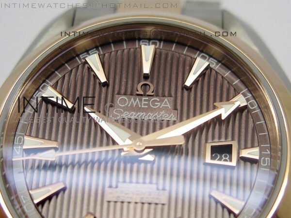 AQUA TERRA 150M SS/RG Brown textured dial Ladies 1:1 Miyota 8520 - Image 6