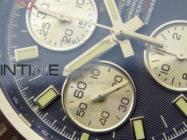 Avenger Chronograph 43mm SS B12F Best Edition Blue Dial on SS Bracelet A7750 - Image 7