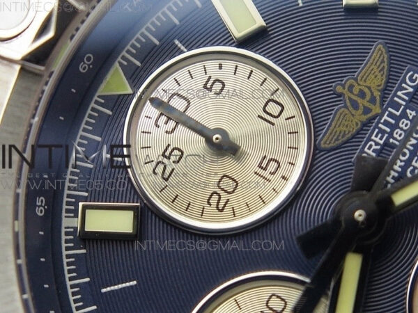Avenger Chronograph 43mm SS B12F Best Edition Blue Dial on SS Bracelet A7750 - Image 8