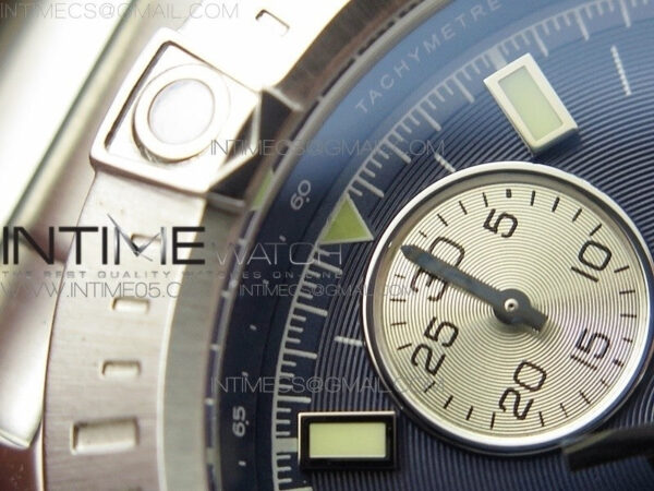 Avenger Chronograph 43mm SS B12F Best Edition Blue Dial on SS Bracelet A7750 - Image 9