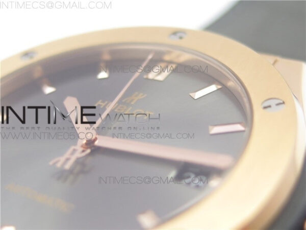 Classic Fusion 45mm RG WWF 1:1 Best Edition Gray Dial on Black Gummy Strap A2892 - Image 4