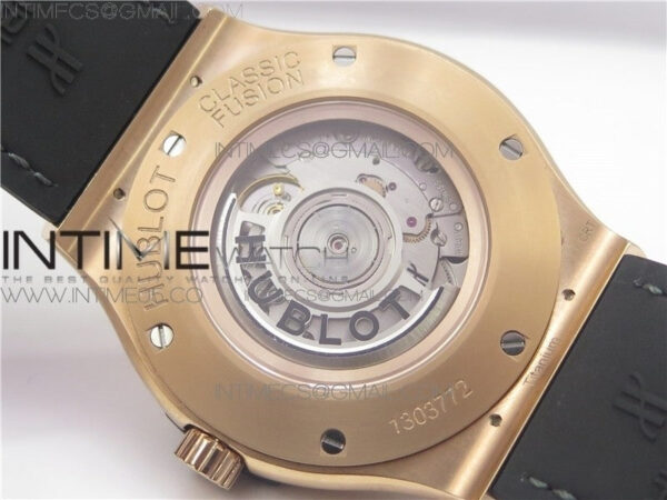 Classic Fusion 45mm RG WWF 1:1 Best Edition Gray Dial on Black Gummy Strap A2892 - Image 15