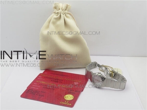 Constellation Ladies 27mm K11F 1:1 Best Edition SS White MOP Textured Dial Diamonds Markers on SS Bracelet ETA Quartz - Image 20