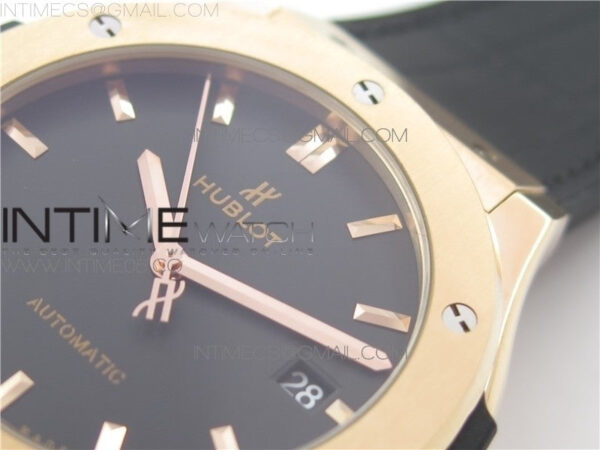 Classic Fusion 45mm RG WWF 1:1 Best Edition Black Dial on Black Gummy Strap A2892 - Image 6