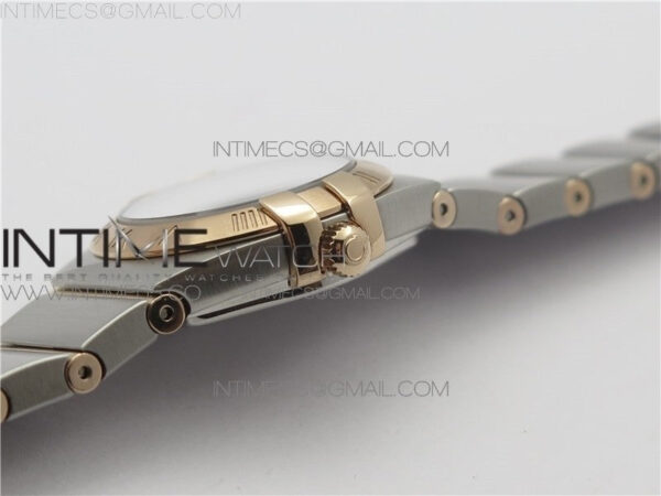 Constellation Ladies 27mm K11F 1:1 Best Edition SS/RG White MOP Dial Diamonds Markers on SS/RG Bracelet ETA Quartz - Image 8