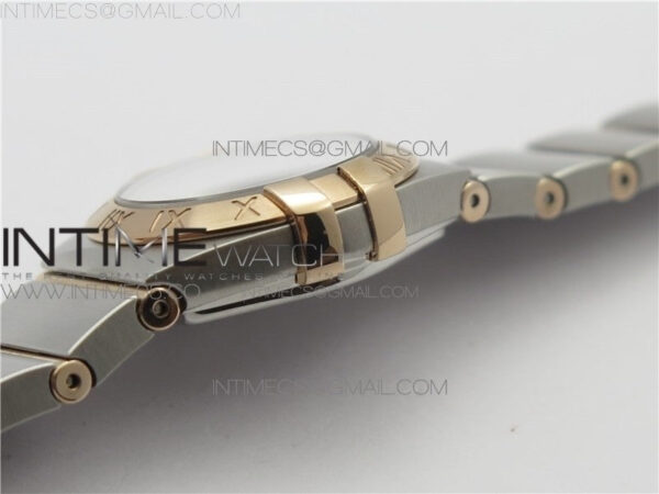 Constellation Ladies 27mm K11F 1:1 Best Edition SS/RG White MOP Dial Diamonds Markers on SS/RG Bracelet ETA Quartz - Image 9
