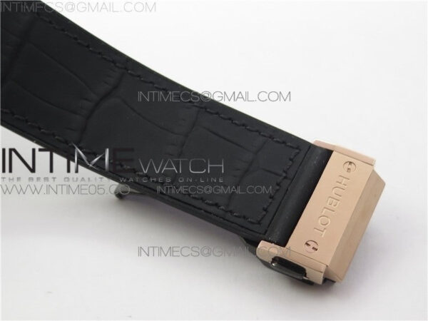 Classic Fusion 45mm RG WWF 1:1 Best Edition Black Dial on Black Gummy Strap A2892 - Image 10