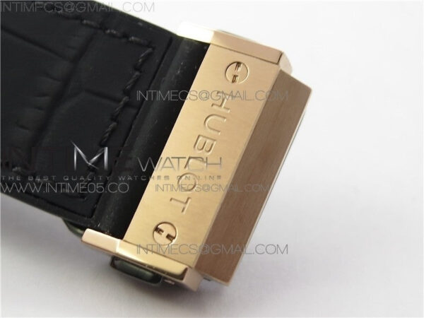 Classic Fusion 45mm RG WWF 1:1 Best Edition Black Dial on Black Gummy Strap A2892 - Image 11