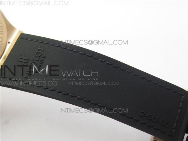 Classic Fusion 45mm RG WWF 1:1 Best Edition Black Dial on Black Gummy Strap A2892 - Image 15