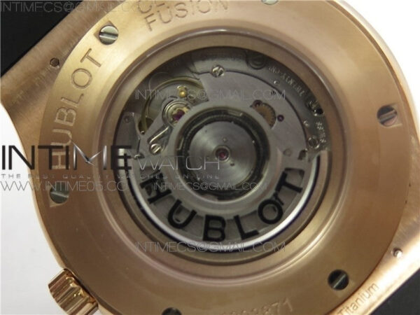 Classic Fusion 45mm RG WWF 1:1 Best Edition Black Dial on Black Gummy Strap A2892 - Image 21