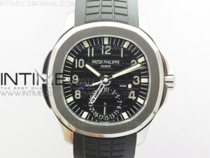 Aquanaut 5164A SS GRF Best Edition Black Dial on Black Rubber Strap A324 V2