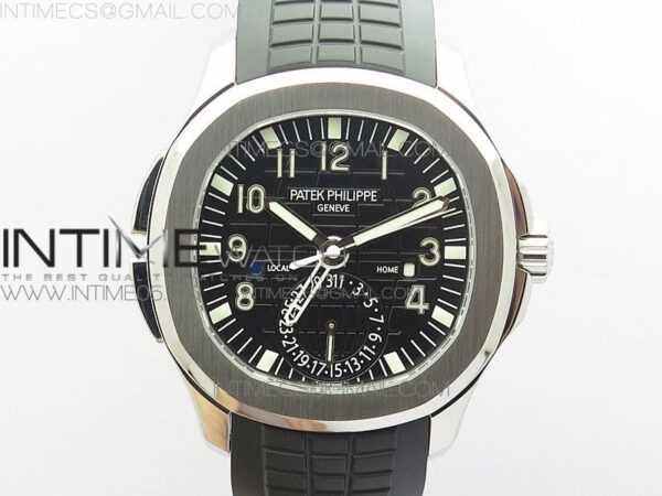 Aquanaut 5164A SS GRF Best Edition Black Dial on Black Rubber Strap A324 V2