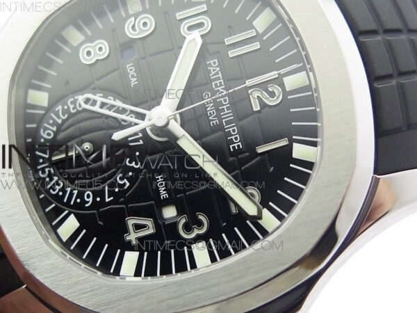 Aquanaut 5164A SS GRF Best Edition Black Dial on Black Rubber Strap A324 V2 - Image 4