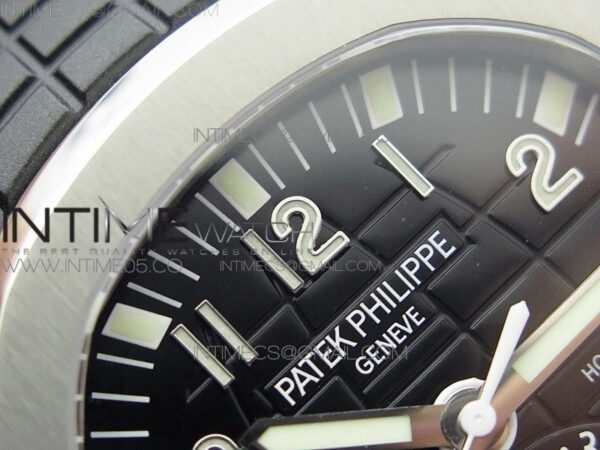Aquanaut 5164A SS GRF Best Edition Black Dial on Black Rubber Strap A324 V2 - Image 10