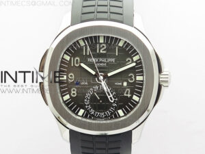 Aquanaut 5164A SS GRF Best Edition Brown Dial on Black Rubber Strap A324 V2