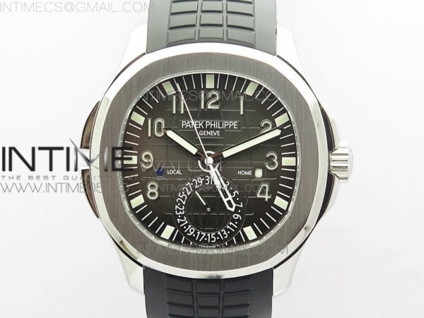 Aquanaut 5164A SS GRF Best Edition Brown Dial on Black Rubber Strap A324 V2